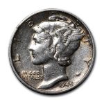1945-D Mercury Dime XF