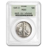 1945-D Walking Liberty Half Dollar MS-63 PCGS