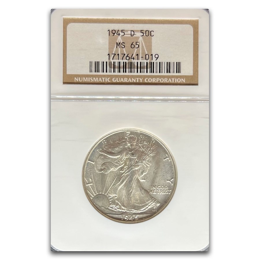 1945-D Walking Liberty Half Dollar MS-65 NGC