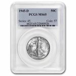 1945-D Walking Liberty Half Dollar MS-65 PCGS