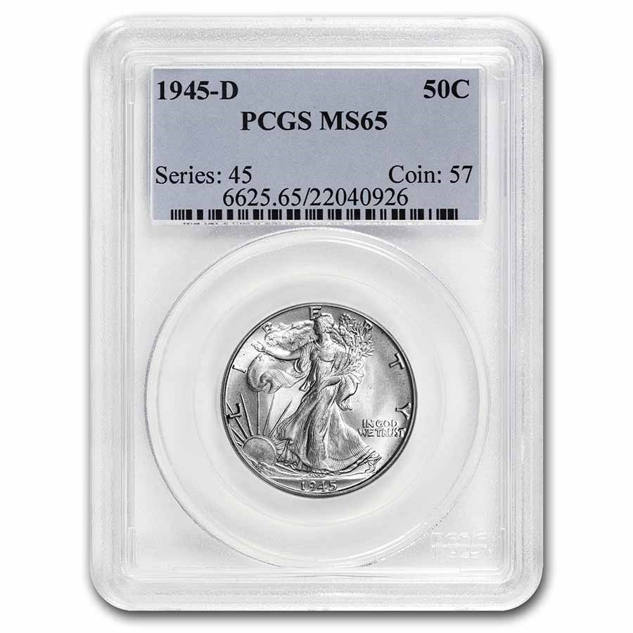 1945-D Walking Liberty Half Dollar MS-65 PCGS