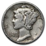 1945 Mercury Dime Good/VF