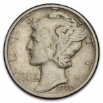 1945 Mercury Dime XF