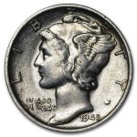 1945-S Mercury Dime AU (Micro-S)