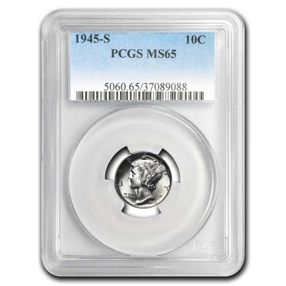 1945-S Mercury Dime MS-65 PCGS
