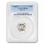1945-S Mercury Dime MS-66 PCGS (Micro S)