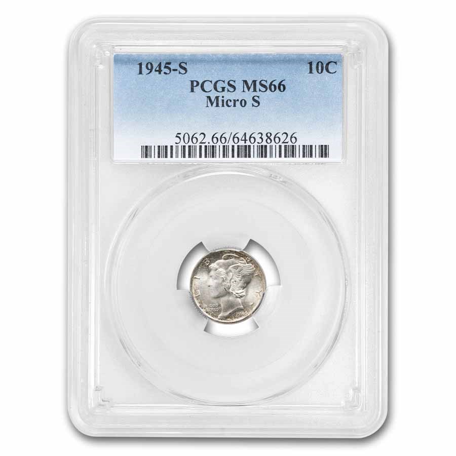 1945-S Mercury Dime MS-66 PCGS (Micro S)