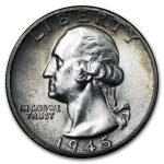 1945-S Washington Quarter BU