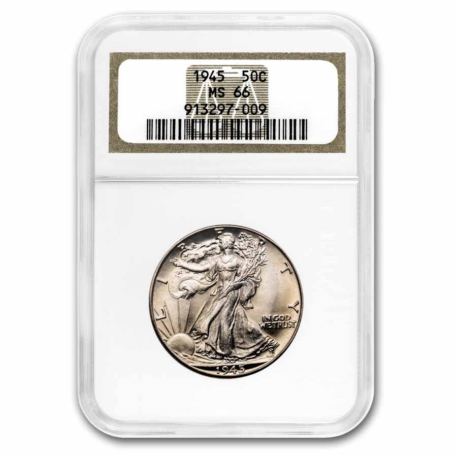 1945 Walking Liberty Half Dollar MS-66 NGC