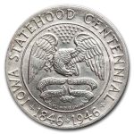 1946 Iowa Centennial Commemorative Half Dollar AU