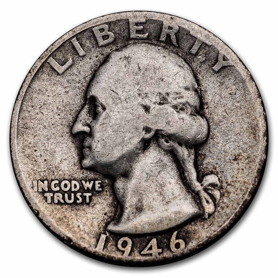 1946-S Washington Quarter Good/XF