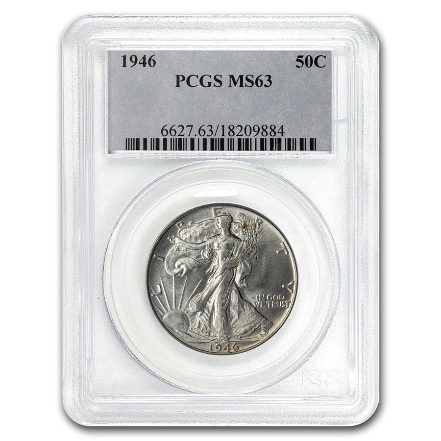 1946 Walking Liberty Half Dollar MS-63 PCGS