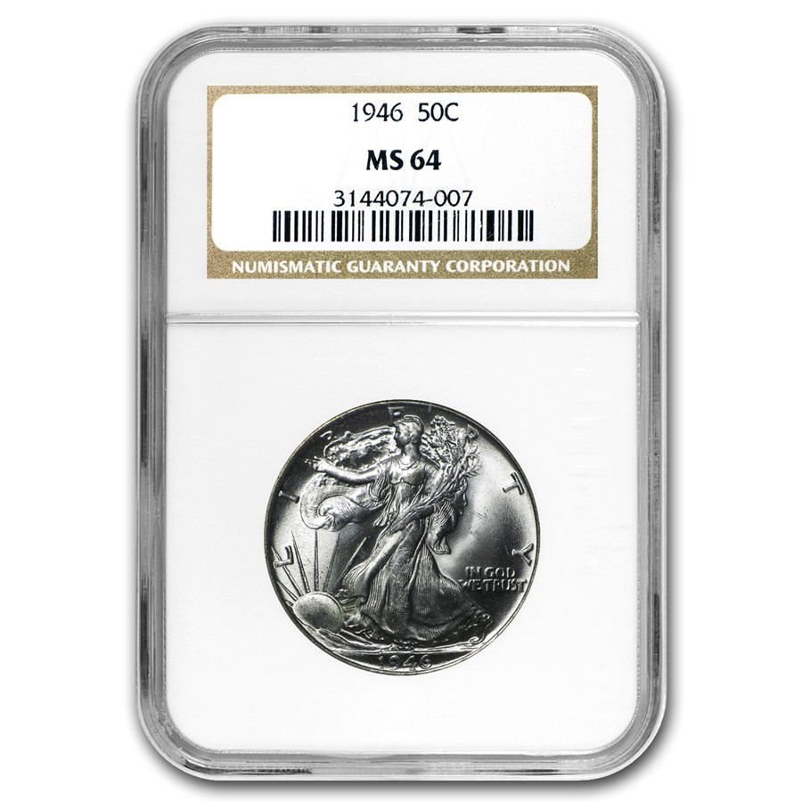 1946 Walking Liberty Half Dollar MS-64 NGC
