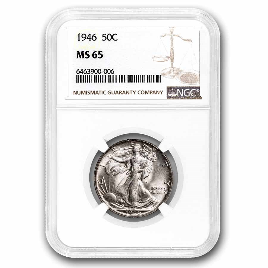 1946 Walking Liberty Half Dollar MS-65 NGC