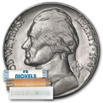 1947-D Jefferson Nickel 40-Coin Roll BU