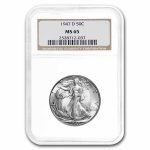 1947-D Walking Liberty Half Dollar MS-65 NGC