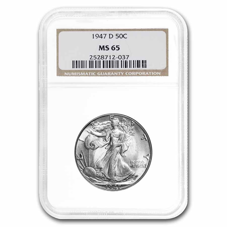 1947-D Walking Liberty Half Dollar MS-65 NGC