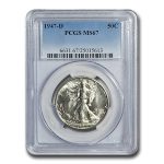 1947-D Walking Liberty Half Dollar MS-67 PCGS