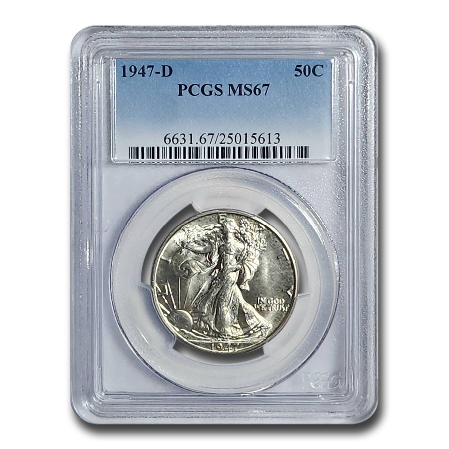 1947-D Walking Liberty Half Dollar MS-67 PCGS
