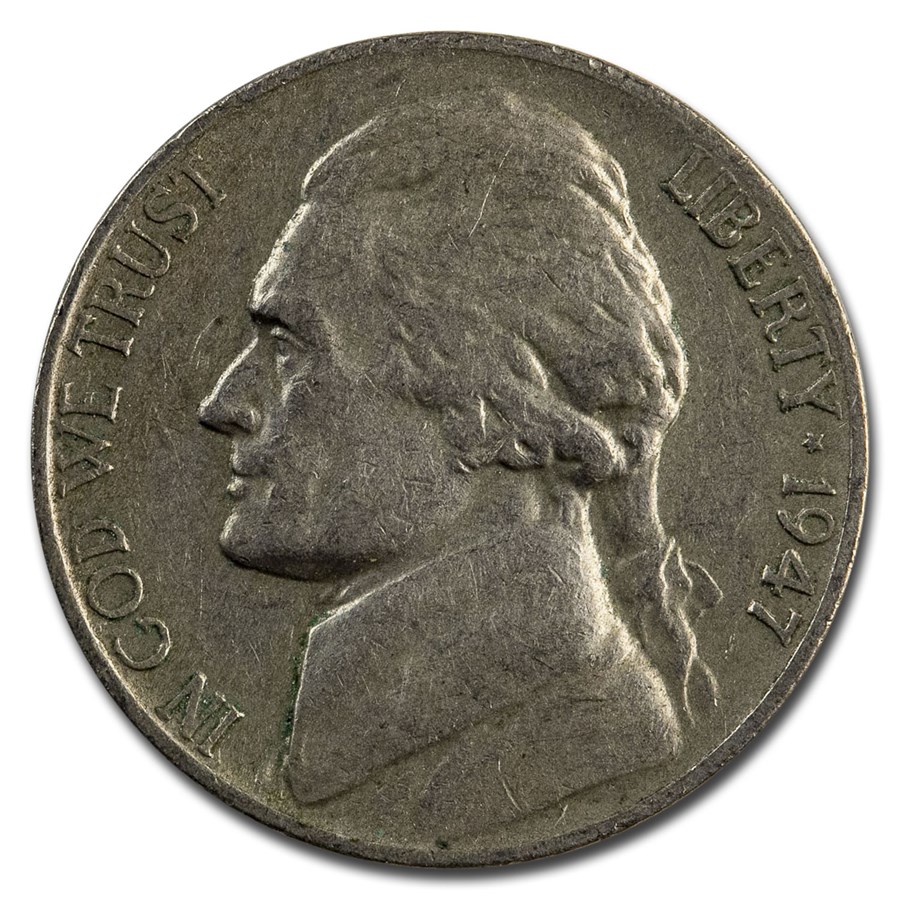 1947-S Jefferson Nickel Avg Circ