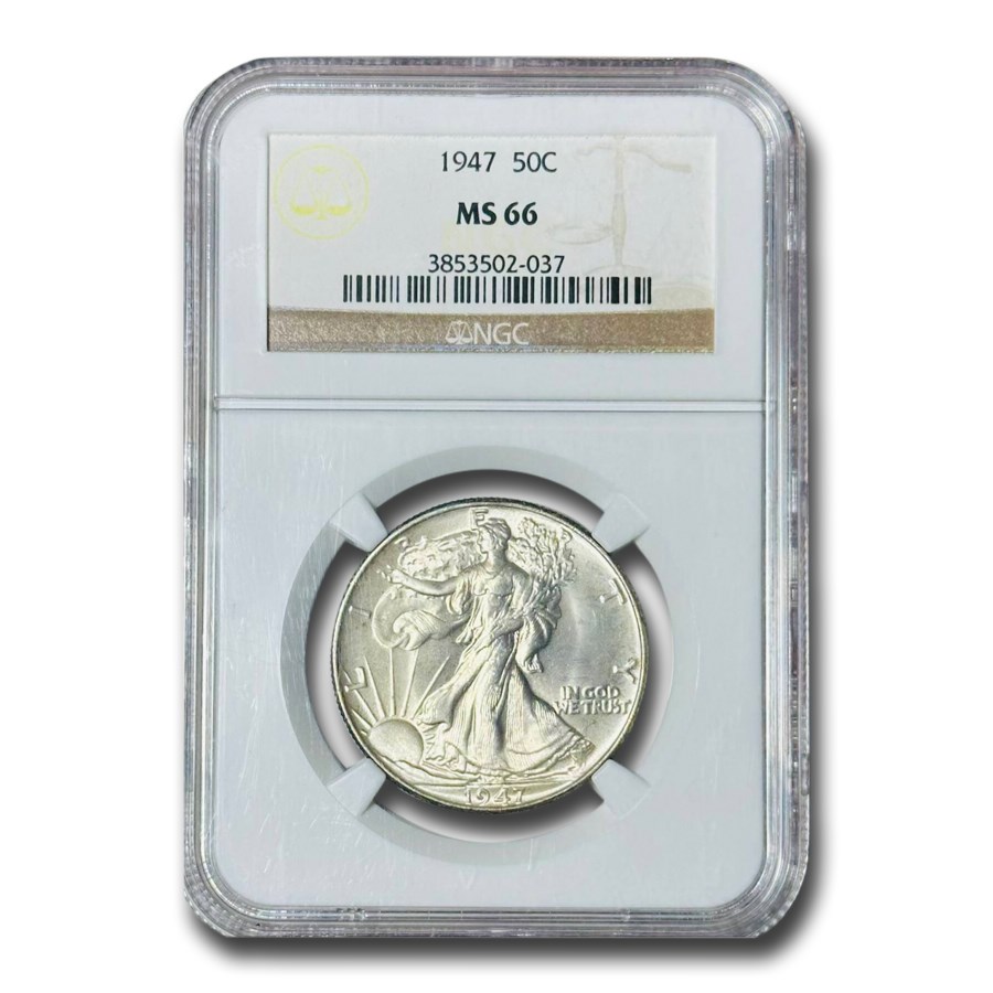 1947 Walking Liberty Half Dollar MS-66 NGC