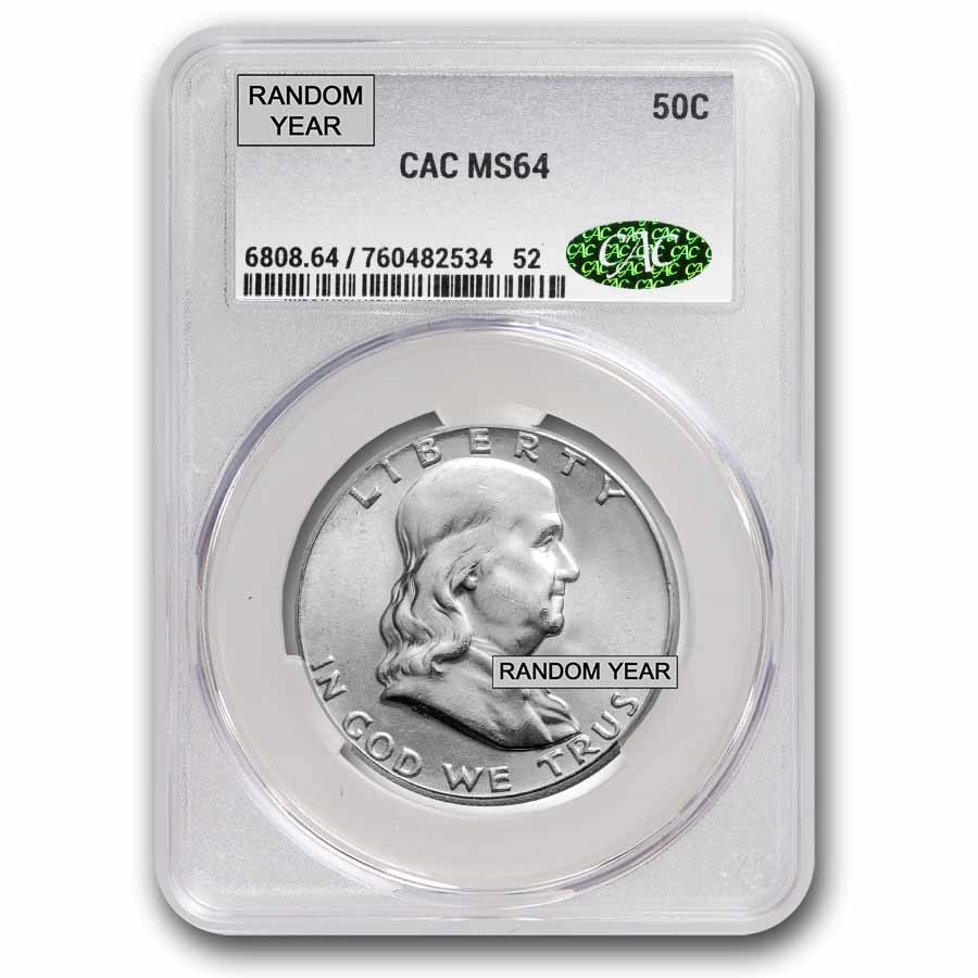 1948-1963 Franklin Half Dollar MS-64 CACG (Random)