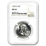 1948-1963 Franklin Half Dollar MS-64 NGC (Random)