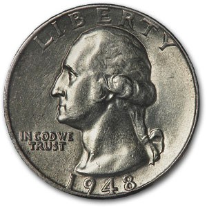 1948-D Washington Quarter AU
