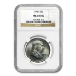 1948 Franklin Half Dollar MS-64 NGC (FBL)
