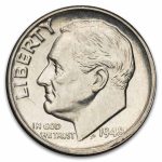 1948 Roosevelt Dime AU