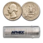 1948-S Washington Quarter 40-Coin Roll Avg Circ