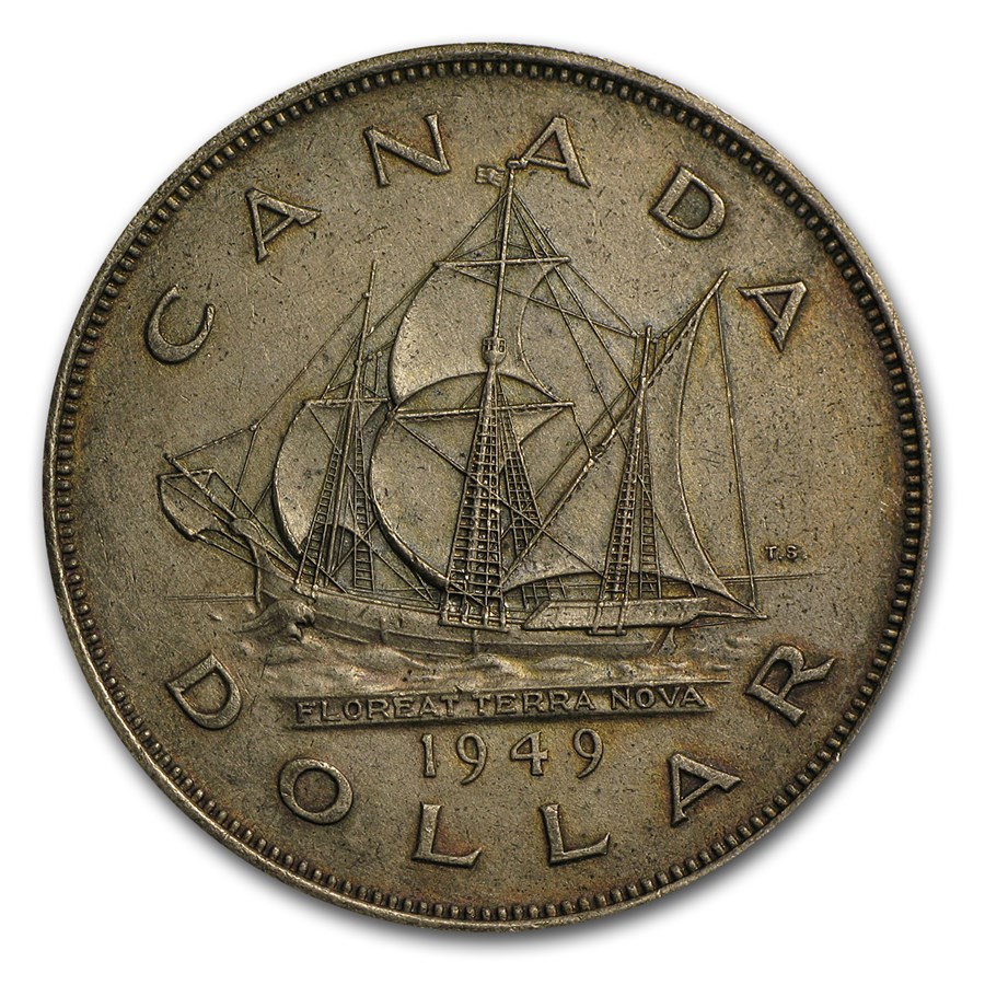 1949 Canada Silver Dollar George VI XF