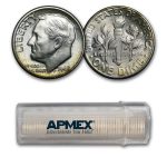 1949-D Roosevelt Dime 50-Coin Roll BU