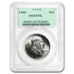 1949 Franklin Half Dollar MS-64 PCGS (FBL)