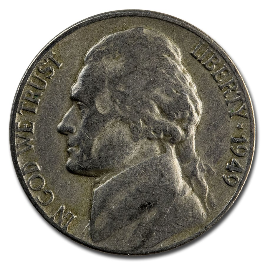 1949 Jefferson Nickel Avg Circ