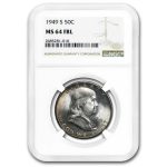 1949-S Franklin Half Dollar MS-64 NGC (FBL)