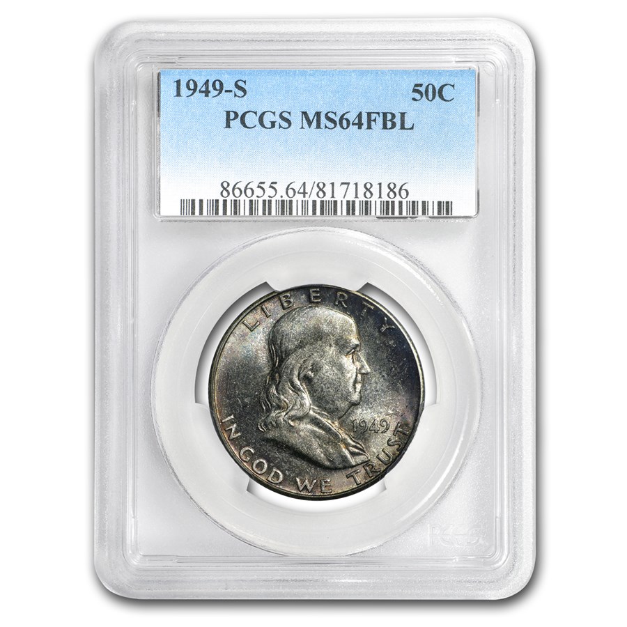 1949-S Franklin Half Dollar MS-64 PCGS (FBL)