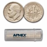 1949-S Roosevelt Dime 50-Coin Roll Avg Circ