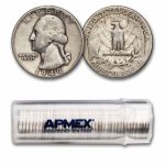 1949 Washington Quarter 40-Coin Roll Avg Circ