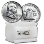 1950-D Franklin Half Dollar 20-Coin Roll BU