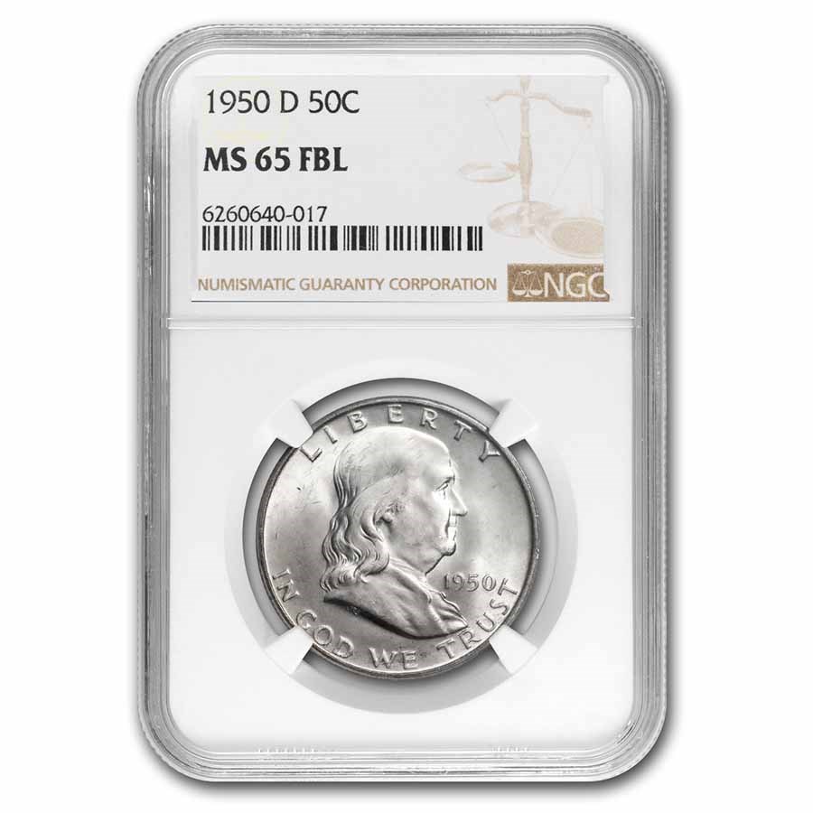 1950-D Franklin Half Dollar MS-65 NGC (FBL)
