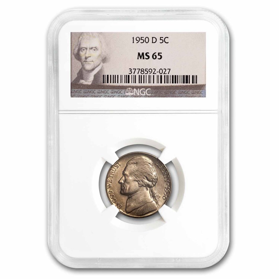 1950-D Jefferson Nickel MS-65 NGC