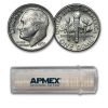 1950-D Roosevelt Dime 50-Coin Roll BU