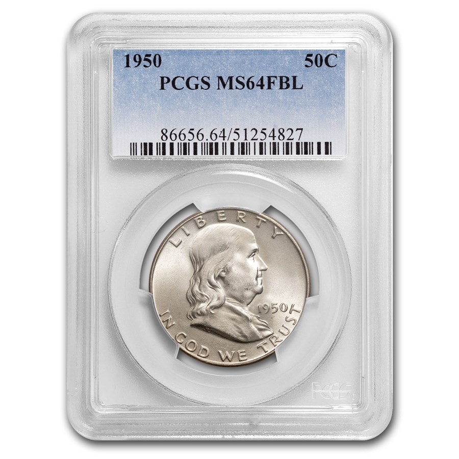 1950 Franklin Half Dollar MS-64 PCGS (FBL)