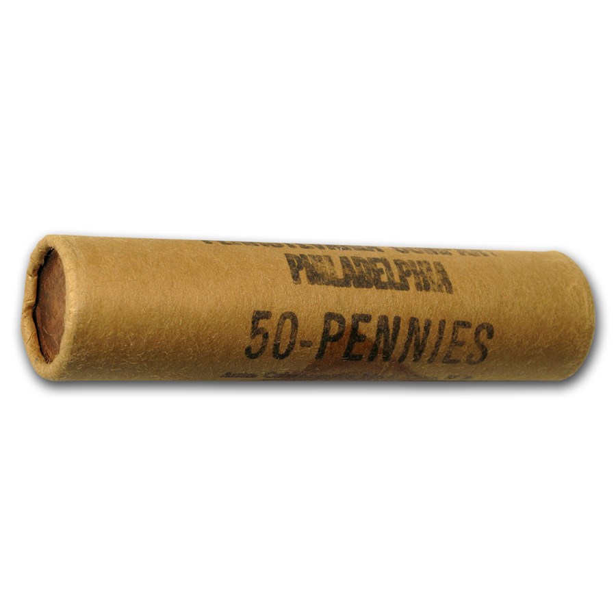 1950 Lincoln Cent 50-Coin Roll BU