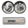 1950 Roosevelt Dime 50-Coin Roll BU