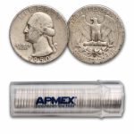 1950-S Washington Quarter 40-Coin Roll Avg Circ