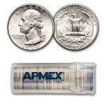 1950 Washington Quarter 40-Coin Roll BU