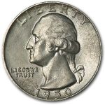 1950 Washington Quarter AU