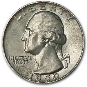 1950 Washington Quarter AU